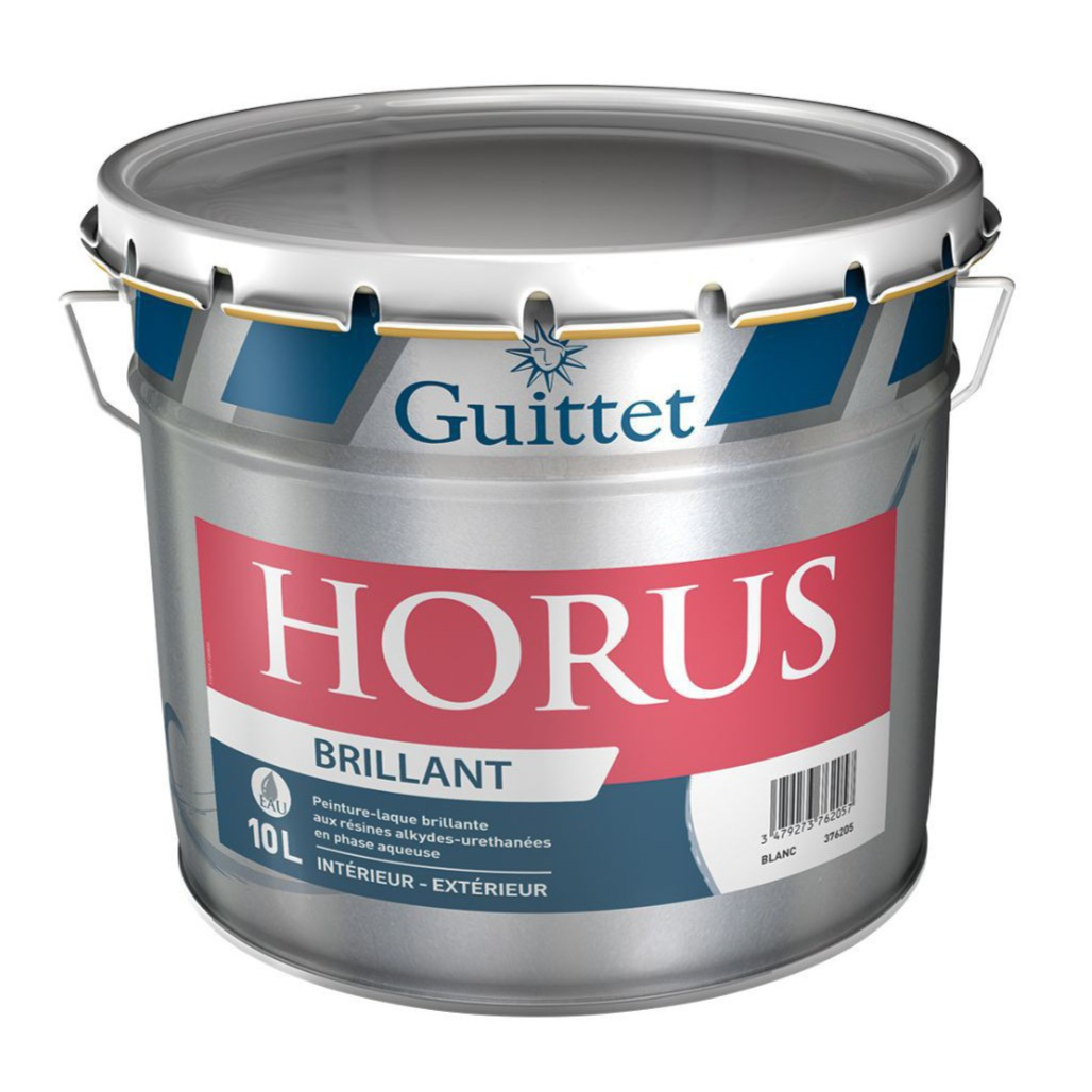 Guittet Horus Brillant Peinture Laque Menuiseries Bois et Métalliques Intérieur Extérieur - 1L, 3L, 10L